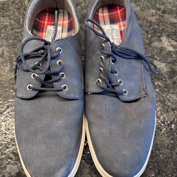 Flag and Anthem navy canvas men's sneakers size 9.5 - Picture 3 of 11